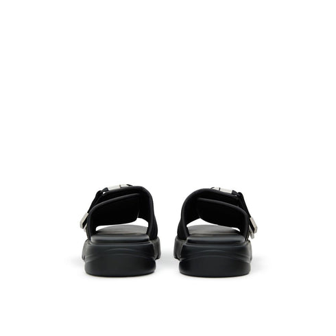 Bottega Veneta Black Cotton Slipper